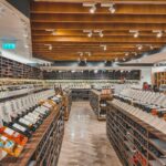 a large selection of wine on shelves in a liquor store | west roxbury wine store